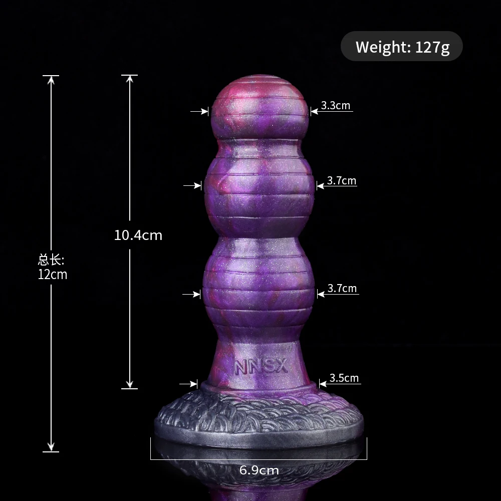 FAAK Silicone Anal Beads With Sucker Small Dildo Bumpy Stimulate Butt Plug For Beginners Multi Color Sex Toys For Women Men