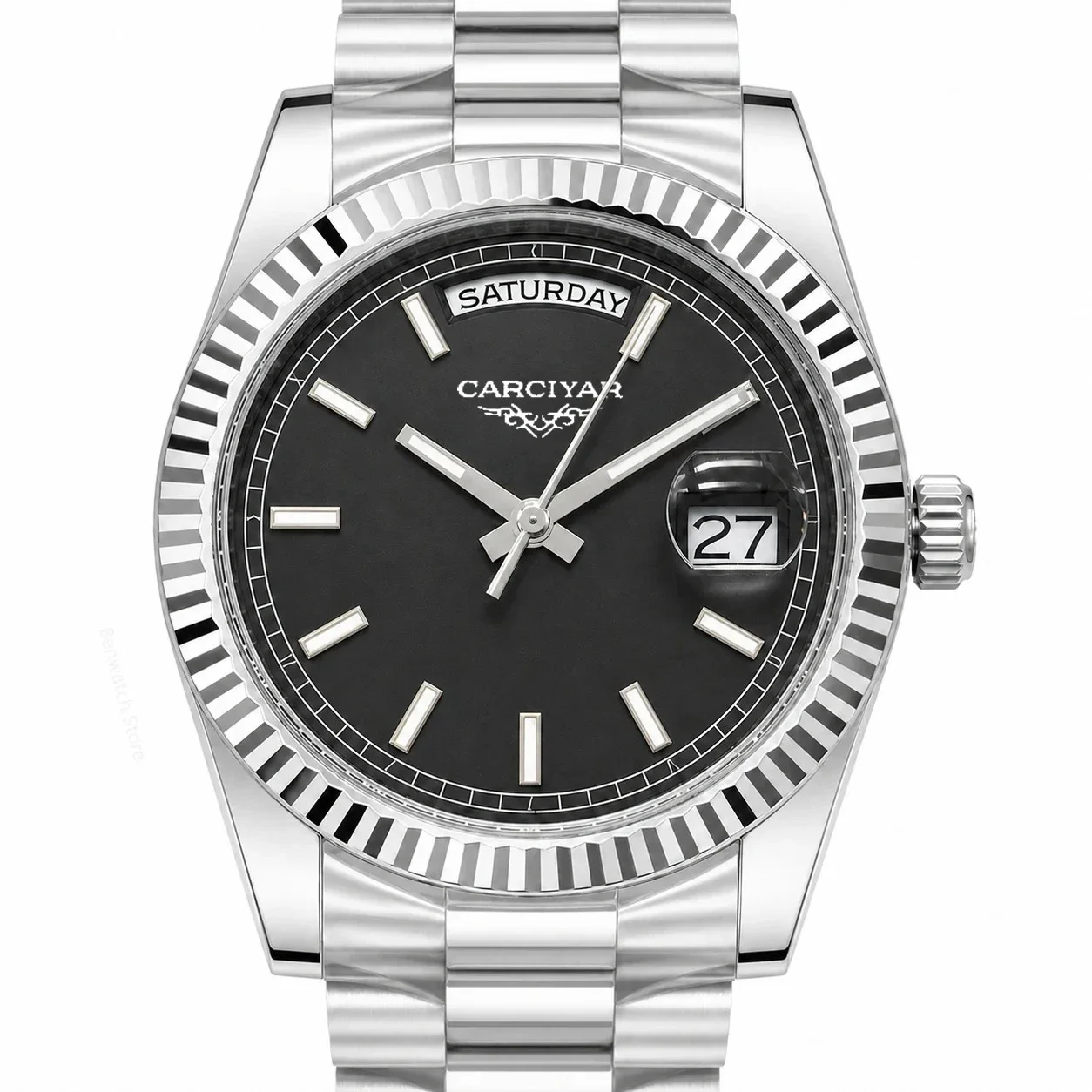 40MM 904L Stainless Steel Automatic Mechanical Calendar Men's Watch, Full-Featured, World Time