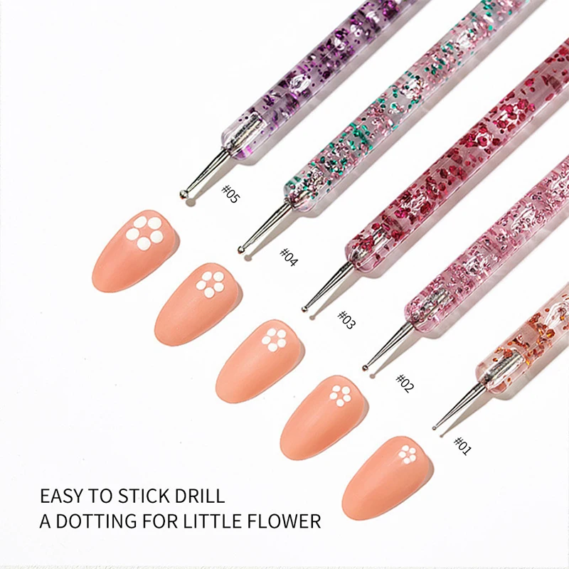 

20Pc Nails Art Dotting Pen Acrylic Drawing Liner Supplies Brush Rhinestone Gems Picker UV Gel Painting Manicure Accessoires Tool