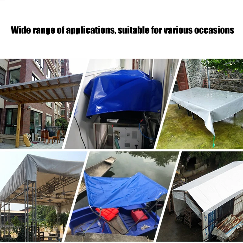 PE 0.32mm Tarpaulin Waterproof Fabric Outdoor Tent Garden Plant Canopy Truck Canopy Waterproof Sunshade Dog House Cover