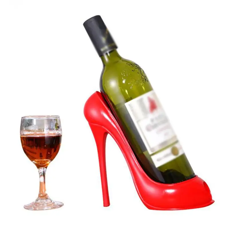 High Heel Shoe Wine Bottle Holder Stylish Wine Rack Basket Accessories High-Heel Statue Sculptures Kitchen Bar Decorations