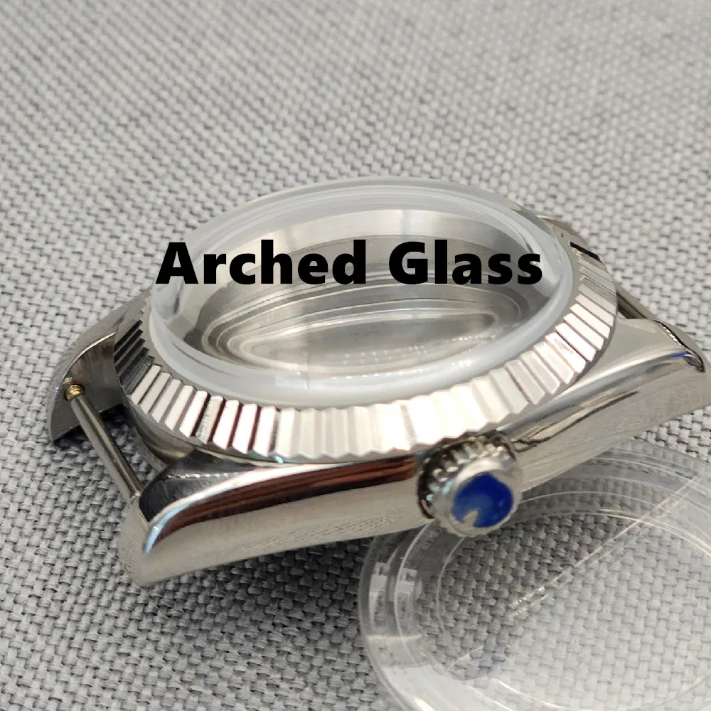 36mm 39mm Vintage Journal Curved Glass Stainless Steel Case Fits Japan Nh35 Nh36 Eta2836 2824 Miyota8215 Automatic Movement