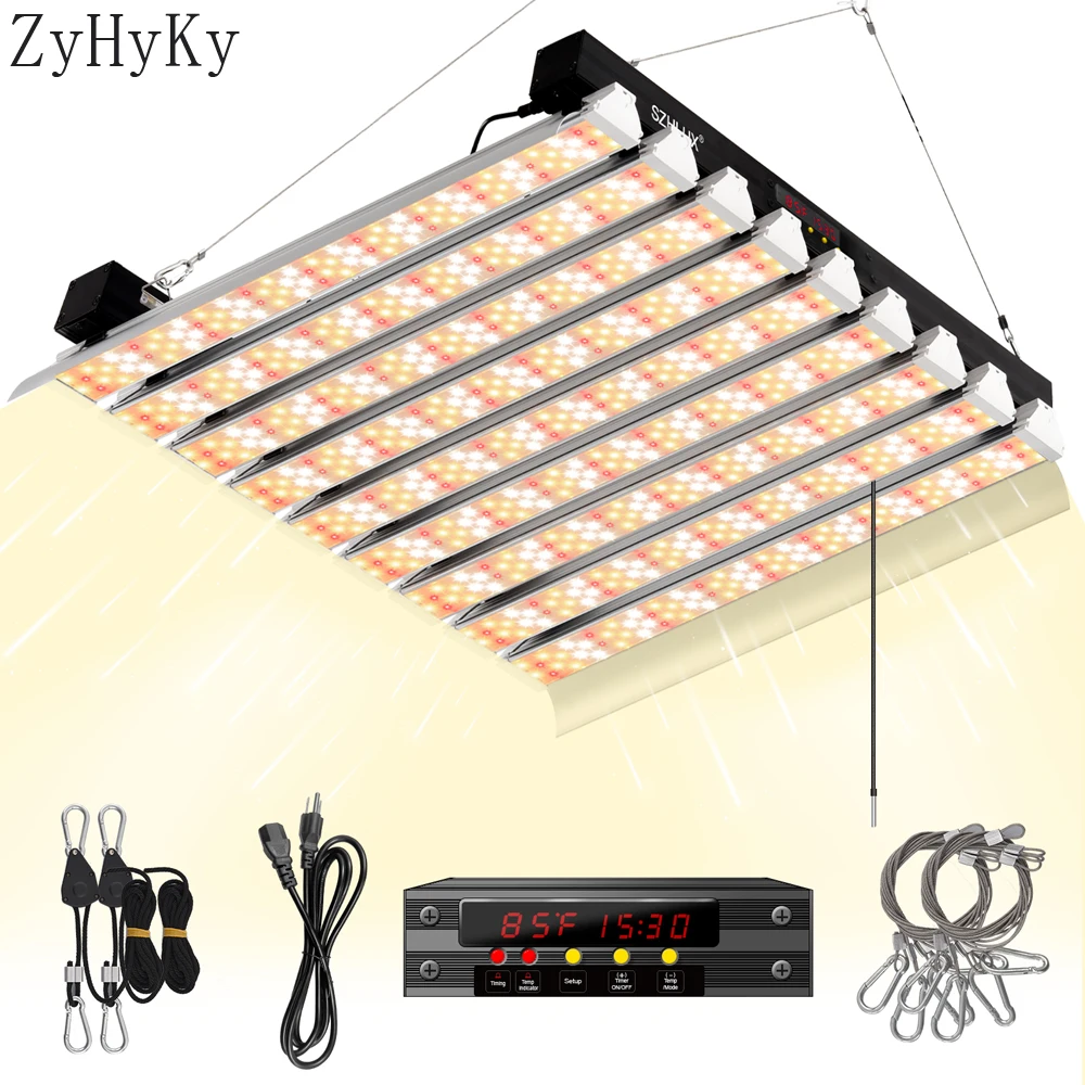 Brand New Timing Switch 400W Temperature Control Adjustment Full Spectrum LED Grow Light For VEG Flower Seedling Tent Grow Lamp