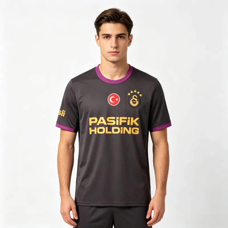 26-27 Galatasaray Football Jersey Shirt Men Summer New 3D Print Sports Tshirt, Training Breathable Quick Drying FamilyMatching