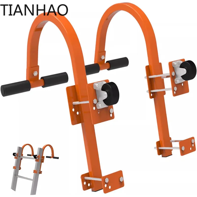 Alloy Steel Ladder Stabilizer Roof Hooks 2 in 1 Extension Gutter Repair Cleaning 500LBS Bearing Capacity Industrial Residential