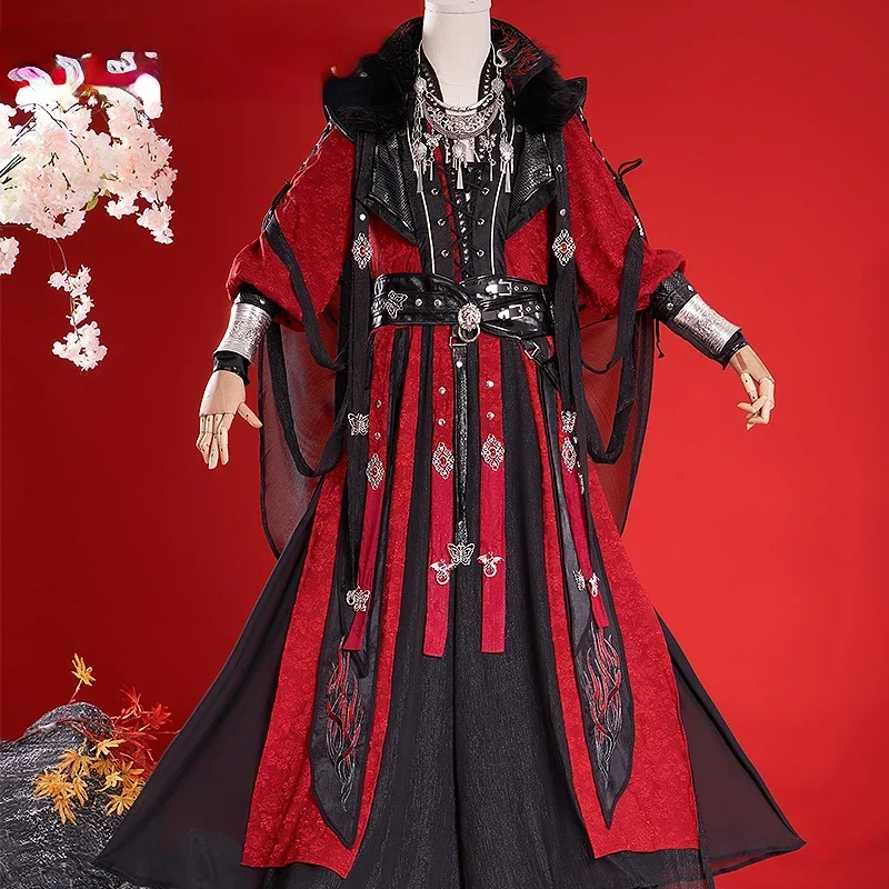 IN STOCK Hua Cheng Cosplay Anime Heaven Official's Blessing DokiDoki-R Huacheng Costume Tian Guan Ci Fu Costume Halloween