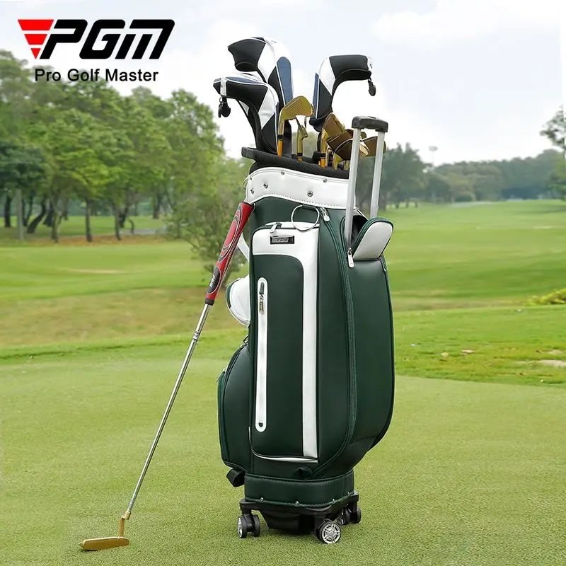 PGM Women Golf Bag Korean Version Waterproof Microfiber Pull Rod Bag with Four Wheels That Can Be Pushed/towed QB127