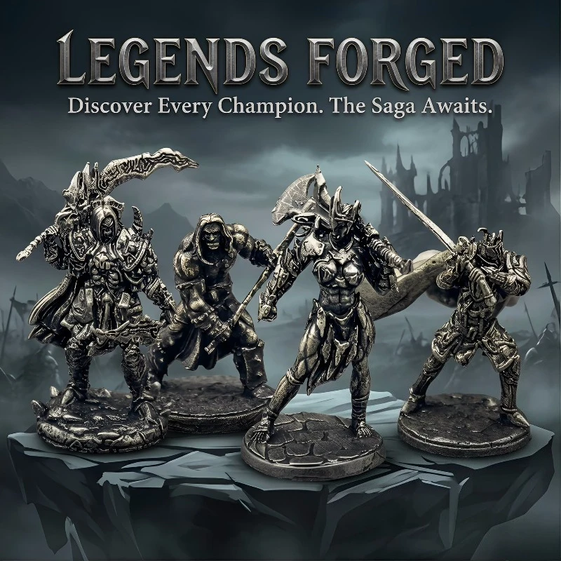 

Vintage Copper Undead Skeleton Soldier Figurine War Chess Table Game Model Army Legion Decor Craft Ornament