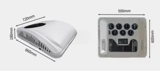 مصنع 12 فولت RV تكييف الهواء مقطورة سيارة مخيمات على السطح وقوف السيارات برودة مكيف الهواء