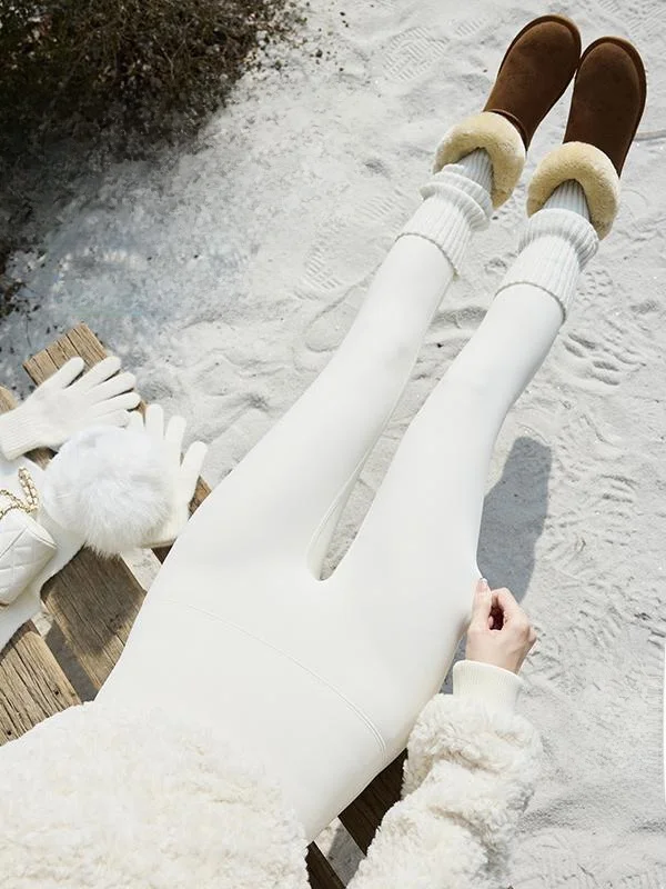 

Thiened Fce Women's Yoga Pants Autumn Winter plus Size Slimming Tarni-Free Long Pants Outerwear Polyester Fiber