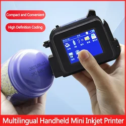 Mini Smart Inkjet Printer Portability Portable Handheld Coding Machine Date of Manufacture / 2d Code Printer 26 Languages