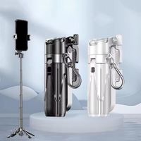 3 in 1 Mini Telescopic Selfie Stick 360° Rotation Lightweight Bluetooth Selfie Stick Extendable with Wireless Bluetooth