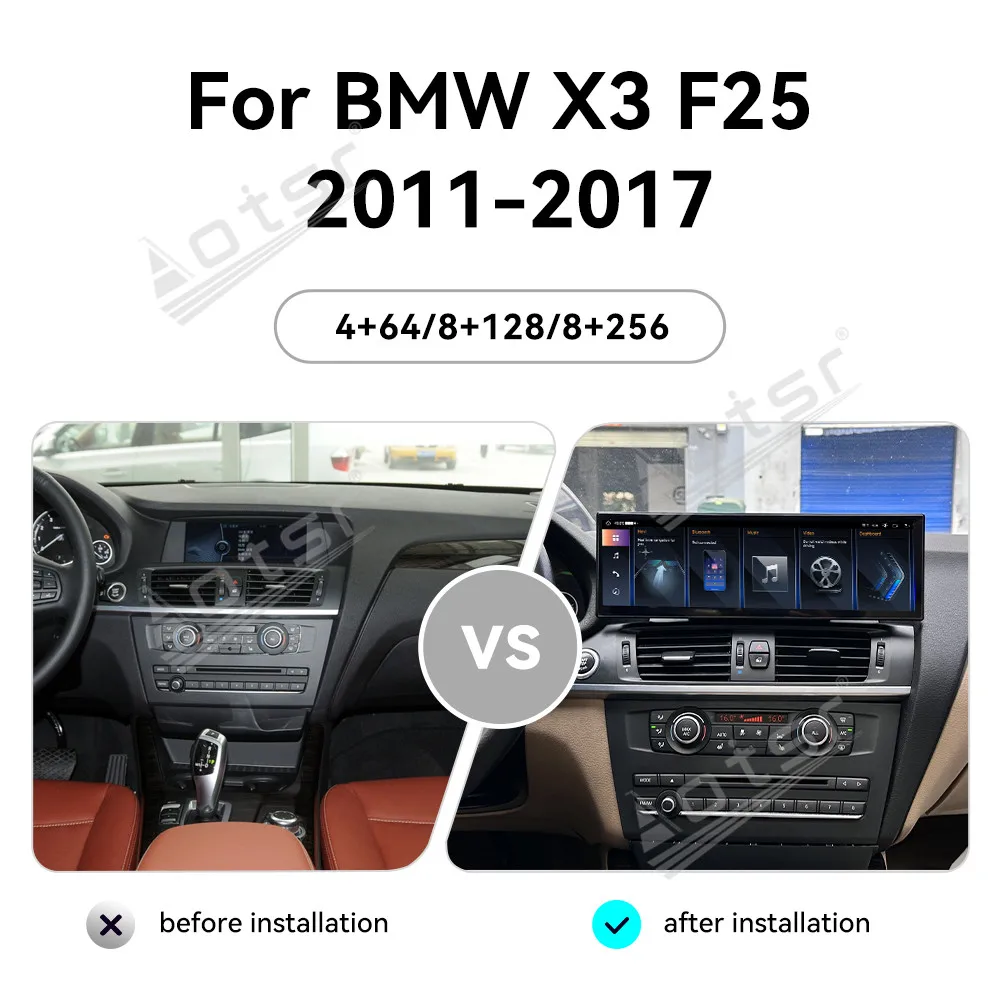 

14.9'' HD Dual Screen Car Radio For BMW X3 F25 2011-2017 Car Multimedia Video Player GPS Navigation Carplay Unit Car Radio WIFI