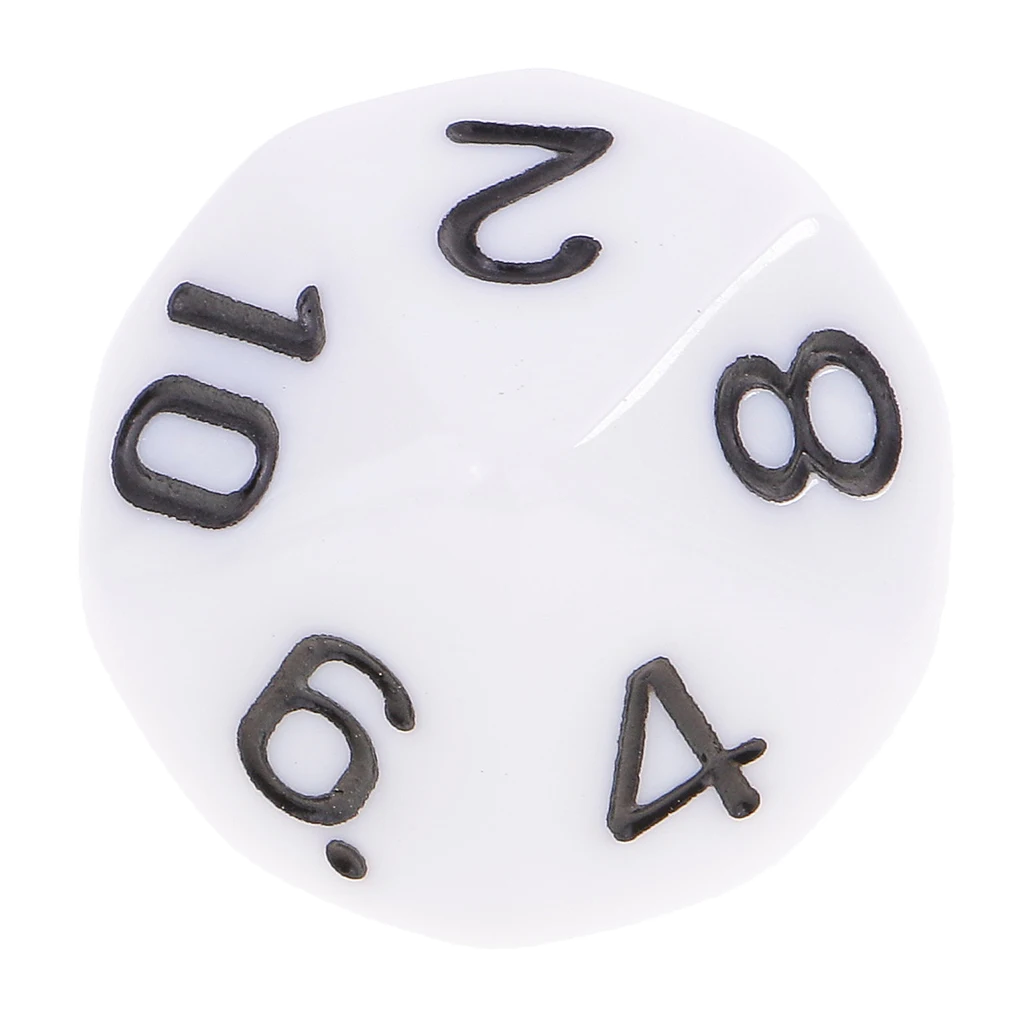 MagiDeal-dados poliédricos D10 para juegos de mesa, suministros de juegos de Club, mazmorras y dragones, 10 piezas, 10 caras