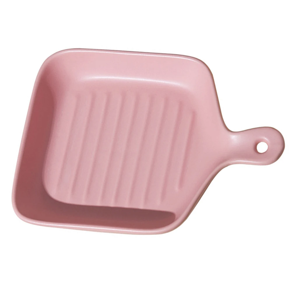 

Ceramic Plate Microwave Safe Grill Pan Simple Style Baking Cookware Waterproof Rust Resistant Wear Resistant Food Grade Material