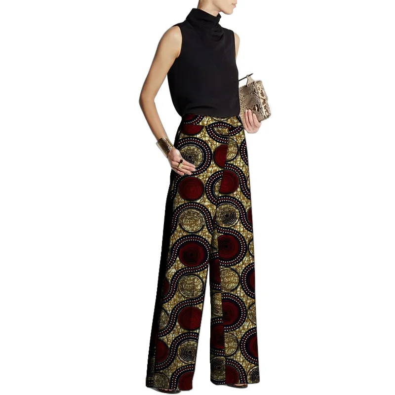 New Arrivals Women\'s Casual Pants African Print Wax Loose Trousers Female Outfit Customized