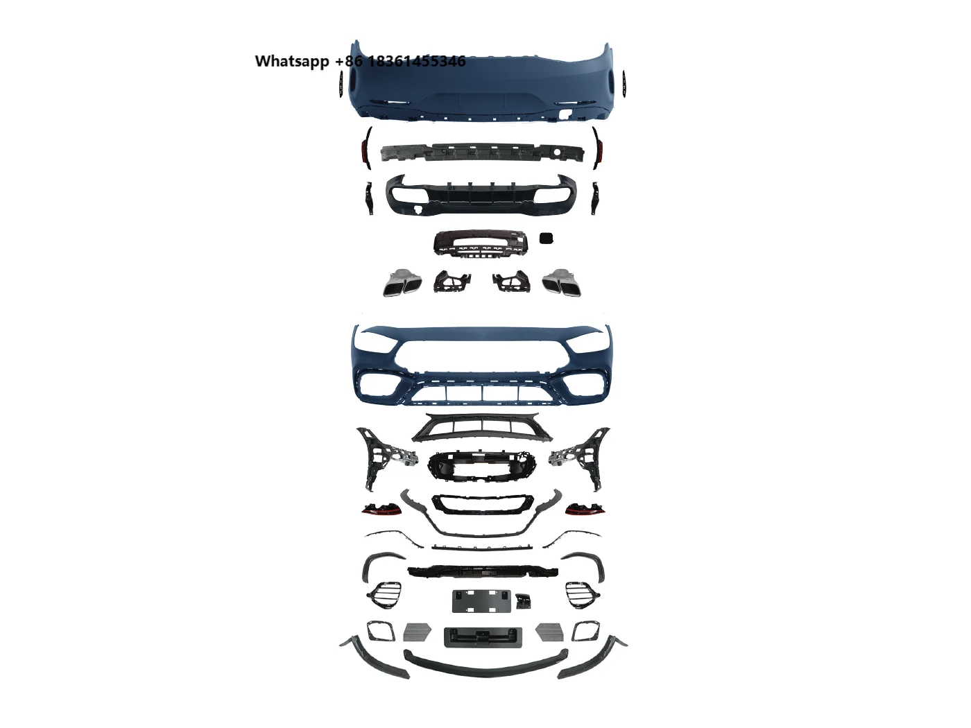 

for GT X290 - Front Rear Bumper & Side Skirts For 63 Style Body Kit
