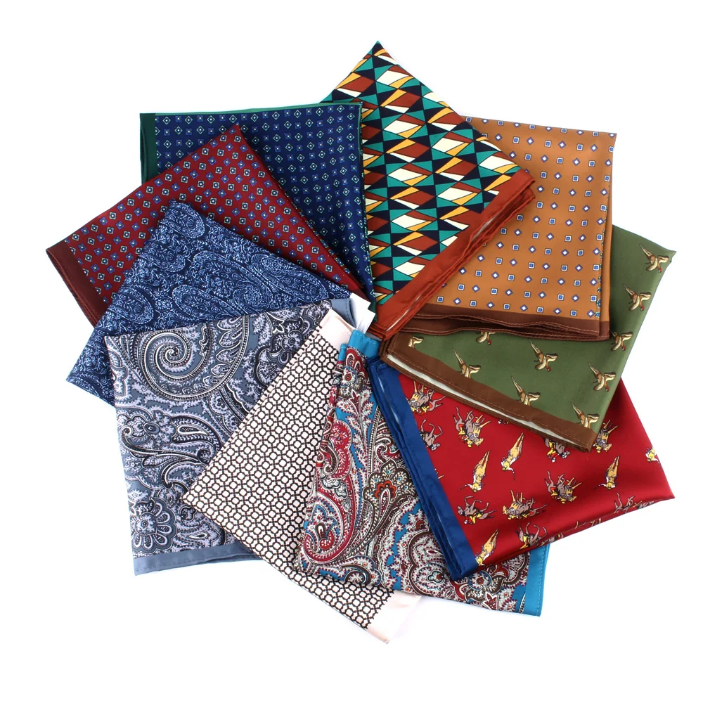 Print Pocket Square For Men Women Floral Print Suits Kerchief Men's Handkerchiefs Soft Square Handkerchief Towels Scarves