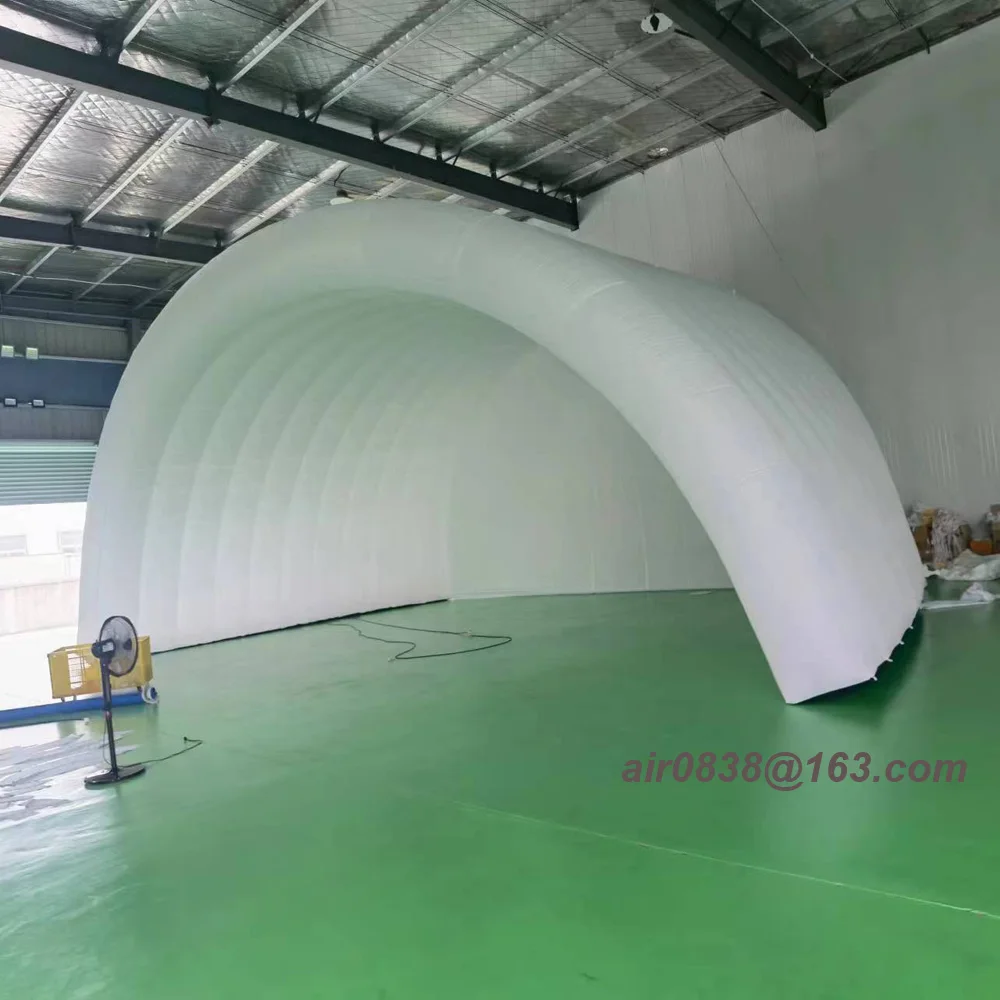 Air Ship Giant Inflatable Stage Tent Advertising Stage Cover Roof Shell Dome Event Arch Tent For Outdoor Music Festival Concert