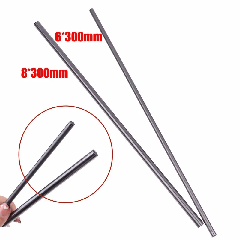 6*300mm/8*300mm Graphite Crucible Stir Bar Rod Long Carbon Stirring Sticks For Melting Cast