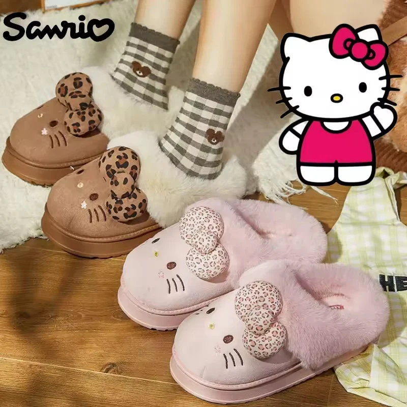 

Sanrio Hello Kitty Women'S New Sweet And Cute Creative Cartoon Pattern Indoor Warm And Comfortable Non-Slip Cotton Slippers