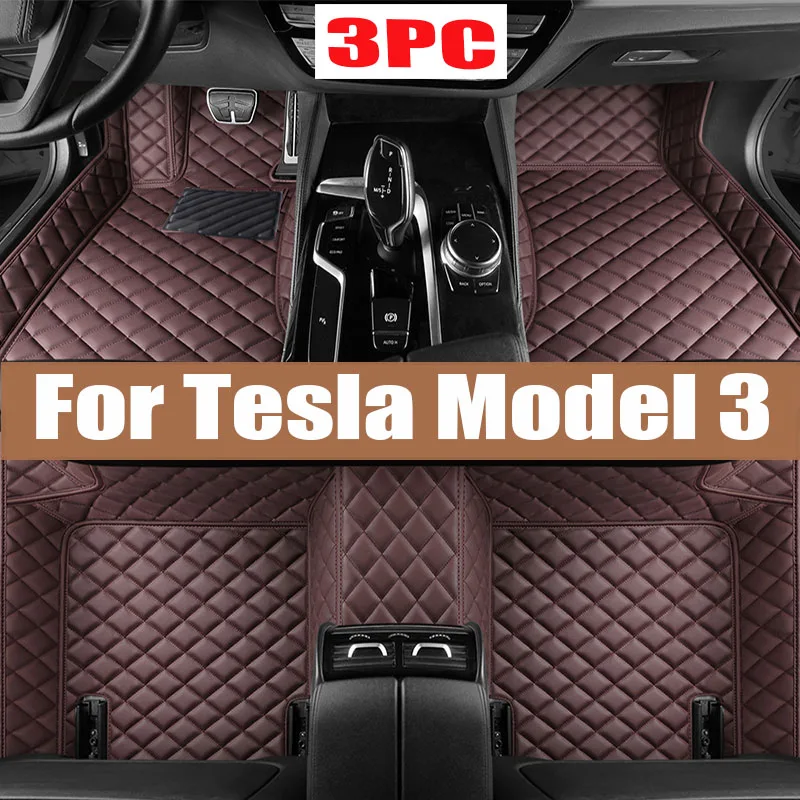 

Car Floor Mats For Tesla Model 3 2019 2020 2021 Custom Auto Foot Pads Automobile Carpet Cover interior accessories