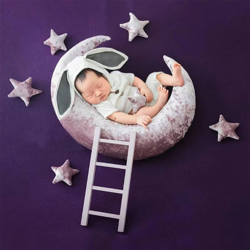 Newborn PhotoPosing Props Moon Star Props Set Photography Props Baby Photo Pillow Photo Decoration Infant Photo Backdrop