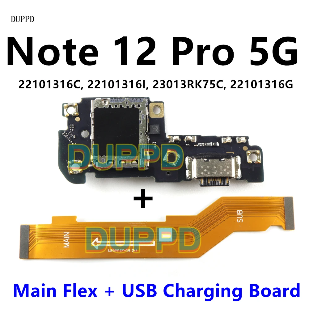 

Main Board Motherboard Flex Cable USB Charging Port Dock Connector Charger Board For Xiaomi Redmi Note 12 Pro 5G Note12 Pro