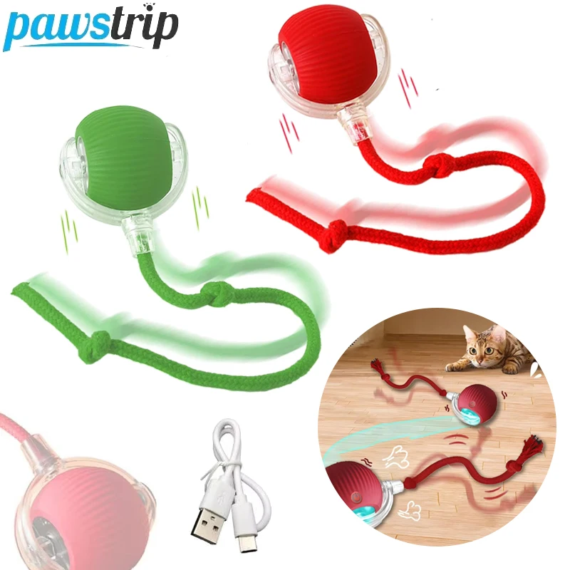 Smart Cat Toy Interactive Electric Pet Toys for cats Automatic Rolling Ball Kitten Toys USB Rechargeable Cat Accessories