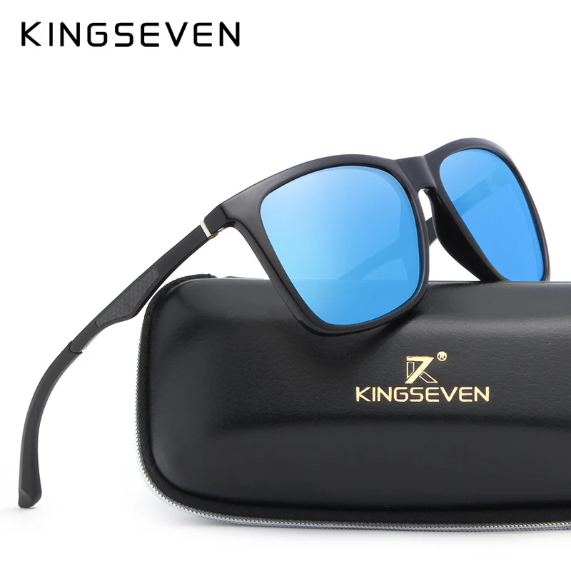 

KINGSEVEN Aluminum Magnesium Men's Sunglasses Polarized Men Coating Mirror Glasses oculos Male Eyewear Accessories For Men 7536