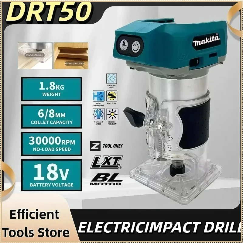 

Makita DRT50 Cordless Trimmer Rechargeable Trimming Machine Brushless Slotting Tool Milling Woodwork Engraving Machine Tool