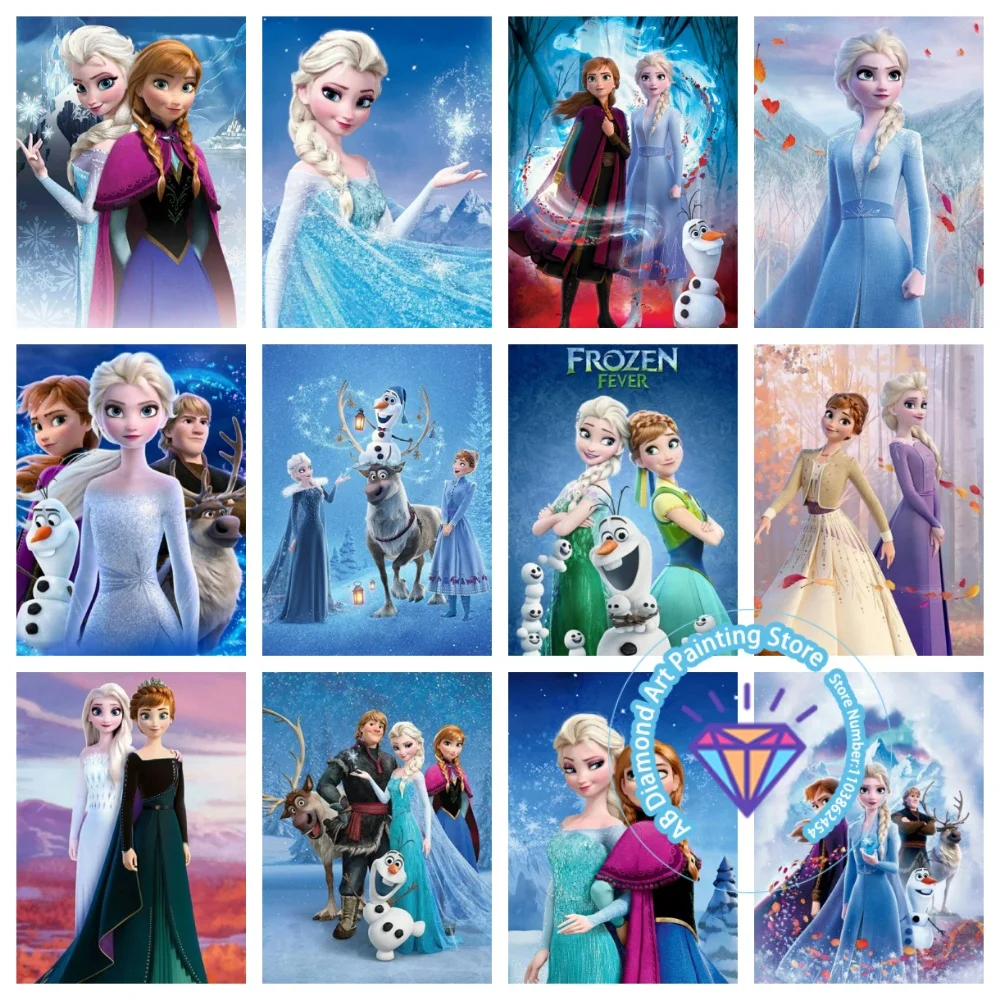 

Elsa Cartoon Princess AB Diamond Painting Kit Square Round Diamond 5D DIY Mosaic Handmade Art Adult Unique Gift Home Decor