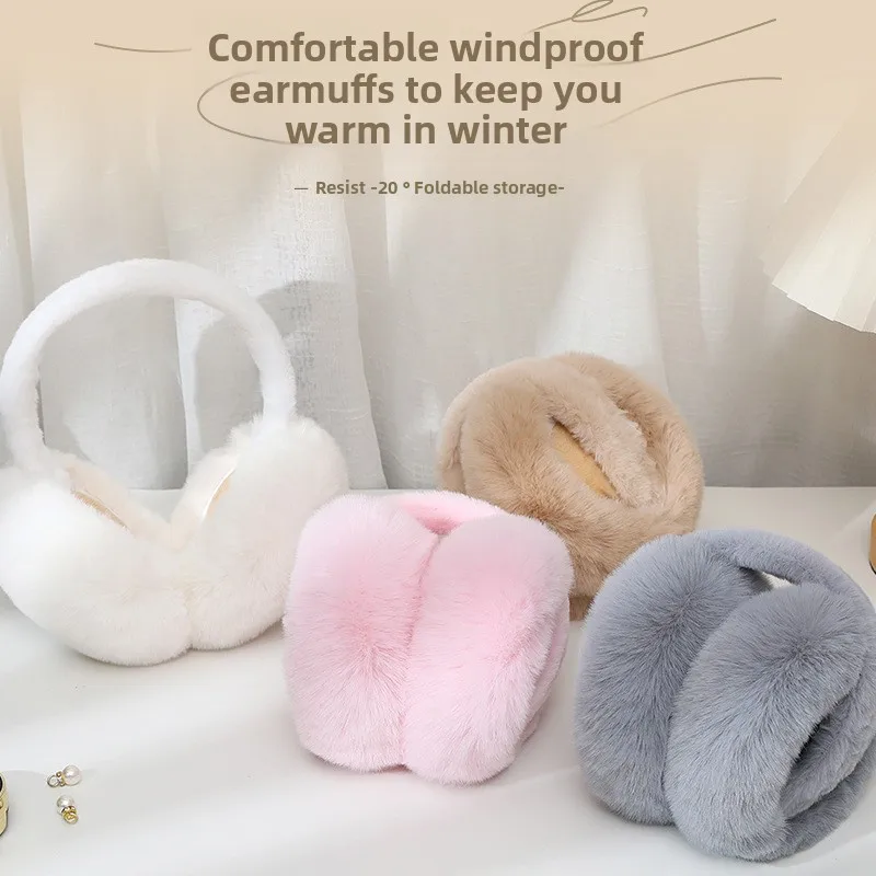 Unisex Warm Earmuffs for Winter - Plush Ear Coverings, Suitable for Kids & Students, Cartoon-Designed, Cold-Proof Ear Warmers