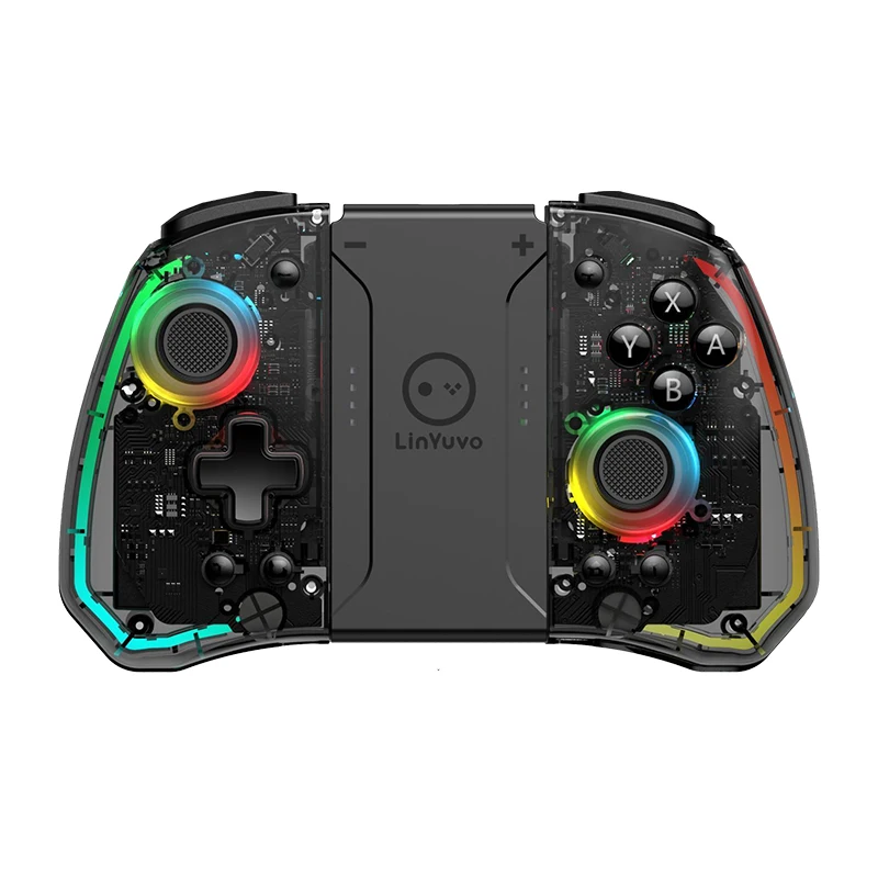 KS40 Joypad Transparent Wireless six-axis Joy Controller Gamepad Joy wireless Gamepad Motion Control For Switch