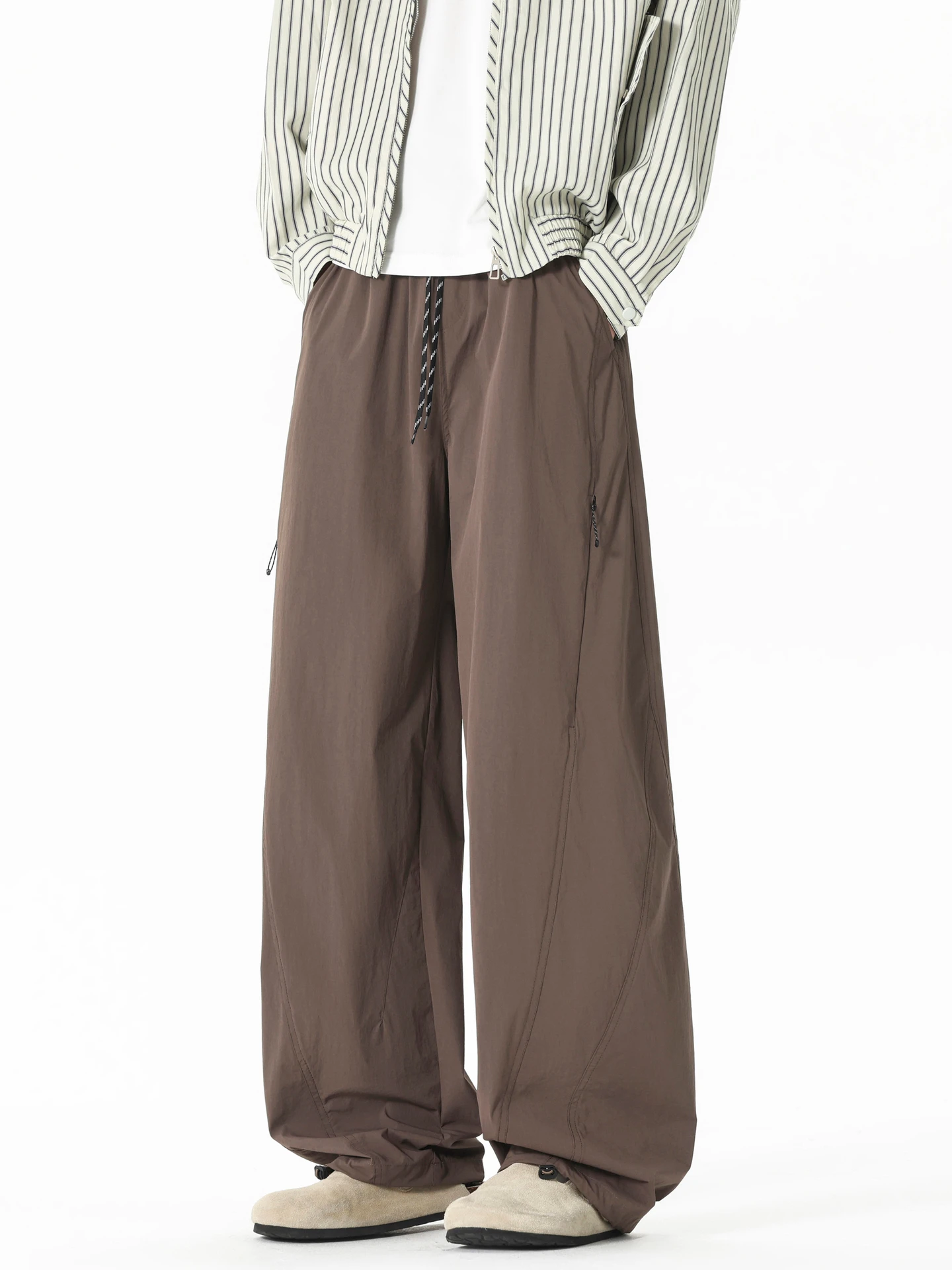 

Модные ретро-спортивные брюки с эластичным поясом, свободные, широкие, повседневные, в американском стиле, износостойкие, для весеннего сезона