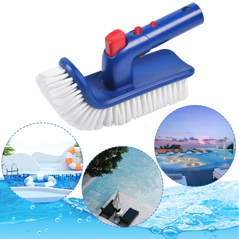 فرشاة حمام السباحة، فرشاة حمام السباحة والزاوية، نهاية منحنية، زاوية حمام السباحة الدوارة 180 درجة، فرشاة سلم لحمام السباحة الداخلي والفوق الأرضي