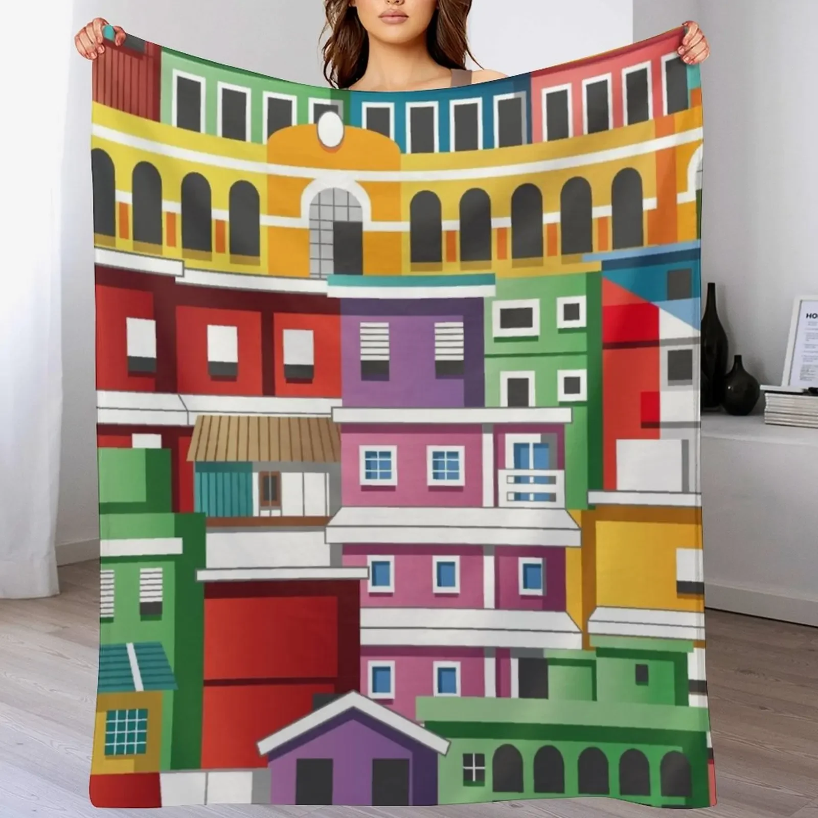 Одеяло La Perla, San Juan (Puerto Rico) в стиле аниме, фланелевое тонкое одеяло Одеяло La Perla, San Juan (Puerto Rico) в стиле аниме, фланелевое тонкое одеяло