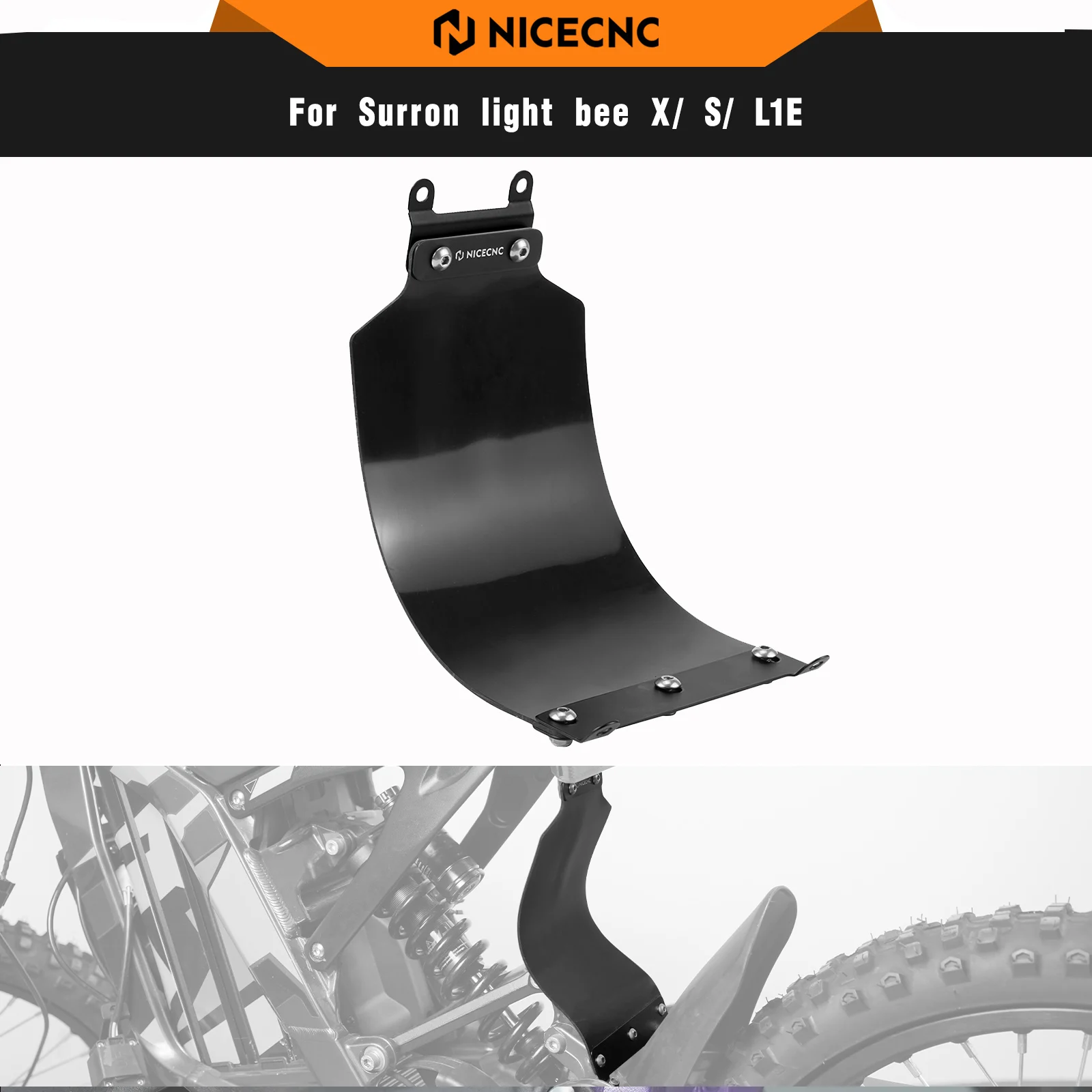 

NICECNC Rear Shock Fender Mud Guard Protector For Surron light bee X light bee S L1E Segway X160 Segway X260 Sur-ron Bike Parts