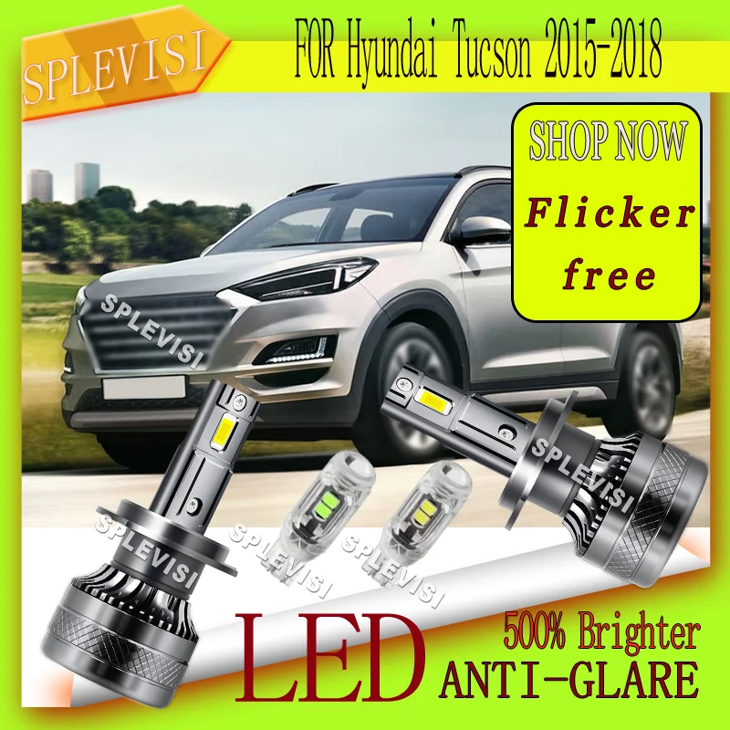 

Simple Installation Non-Glare Amplifies Side Visibility at Night Waterproof LED HEADLIGHT For Hyundai Tucson 2015 2016 2017 2018