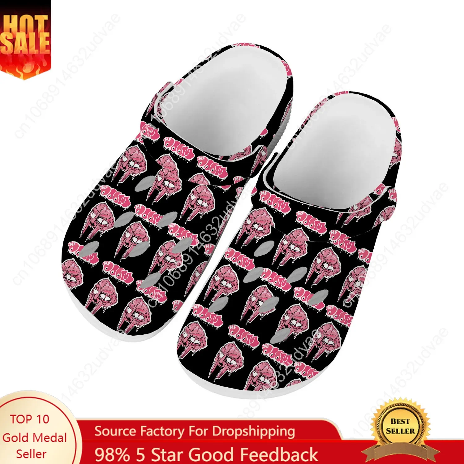MF DoomMF Water Shoes Mens Womens High Quality Fashion Home Garden Clogs Customizd Sandals Beach Breathable Hole Slippers