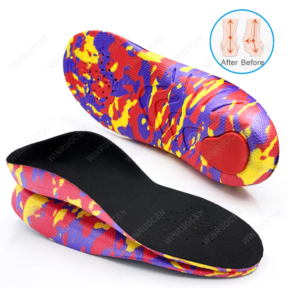 2/4 PCS Kids Children Soles Sports Flat Foot Arch Support Arch Support Shoe Pad Orthopedic Insoles For Shoes Comfortable Plantar
