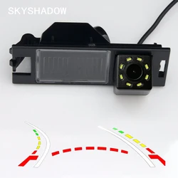 Cámara trasera inalámbrica para coche, marco de visión nocturna dinámica, ojo de pez, 12 Led, impermeable, para IX35 Hyundai Tucson, 2005-2013, 2014