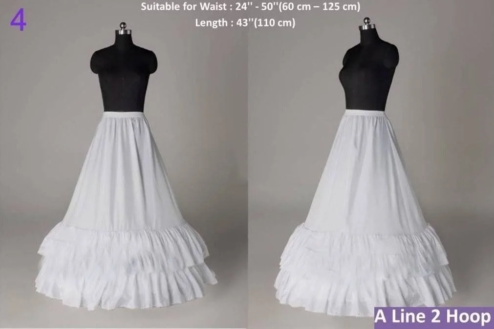 12 estilos de enagua nupcial, vestido de novia blanco, crinolina/resbalones/Debajo de la falda