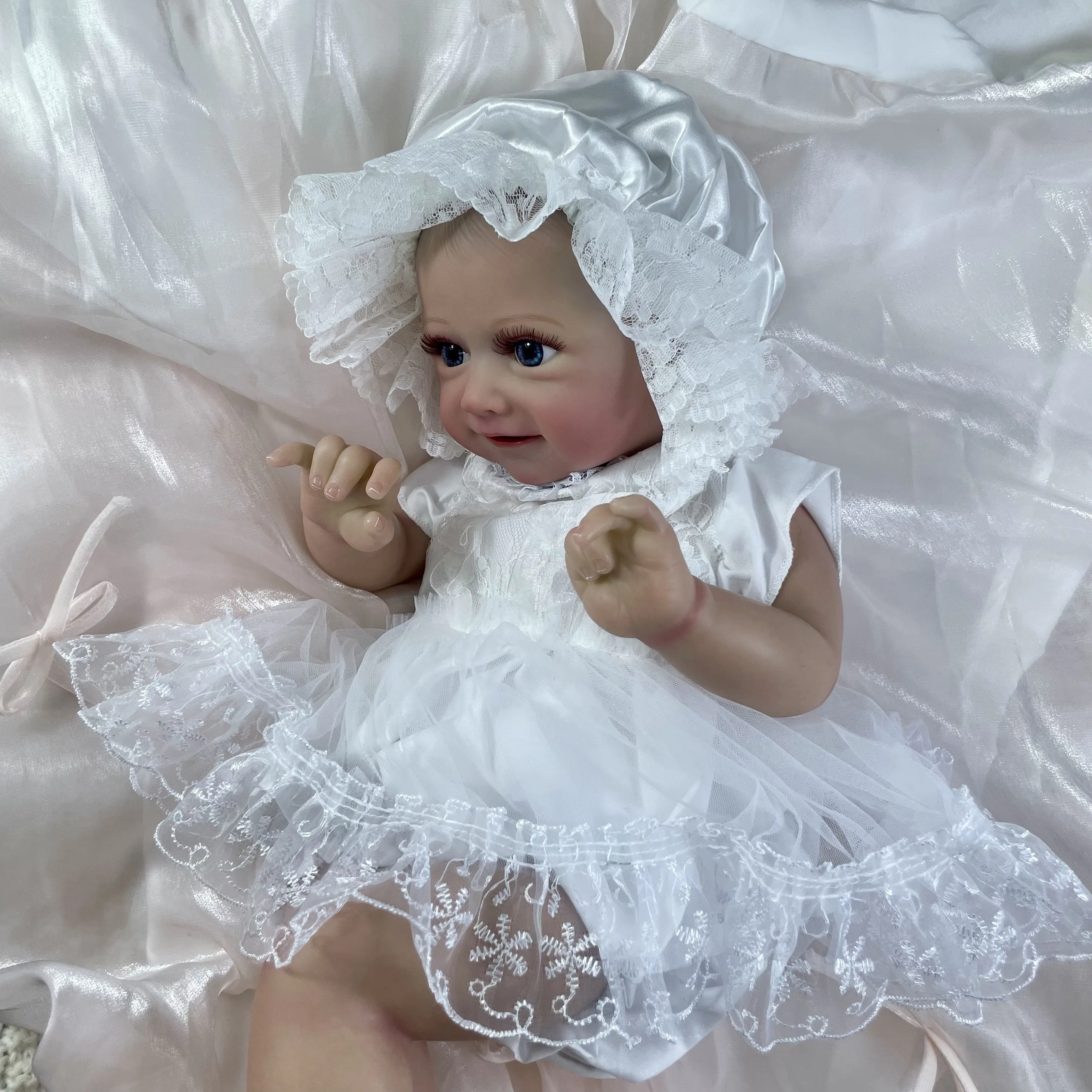Muñeca de bebé Reborn de 20 pulgadas, Adorable niña, Petya, cuerpo de tela de vinilo de silicona, piel pintada realista, arte coleccionable, regalo de Navidad