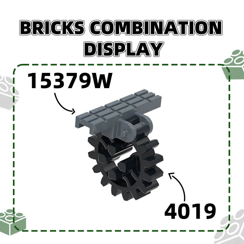 Wange 196Pcs/lot 4019 Small Gear Building Block Moc Car Crawler Wheel  Compatible with Techical Bricks Children Toys Gift Box