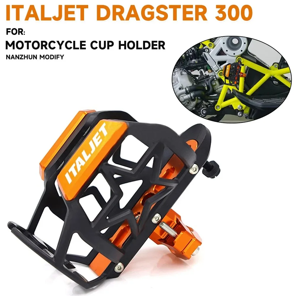 

For ITALJET DRAGSTER300 Italjet Dragster 300 559 700 Motorcycle Water Bottle Cage Drink Cup Holder Mount Accessories