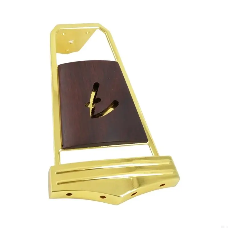 4 Saiten E-Gitarre Bass Trapez Saitenhalter Brücke Palisander Inlay Archtop Gitarre Saitenhalter Einfach zu installieren – Detail 2