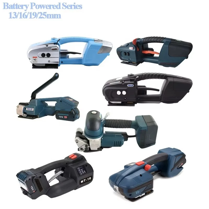 Battery Operated Manual Strapping Tool V3 V2 V1 Auto Electric PET Strapping Machine Small 1 kg to 5 kg Width 13-19
