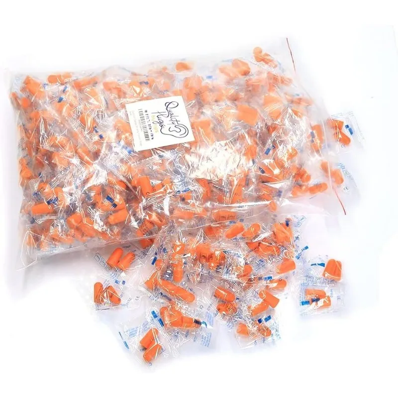 

Quality Foam Earplugs 200 Pair - 32dB Noise Cancelling Soft High Decibel Ear Plugs for Noise Reduction Ear Protection Constructi
