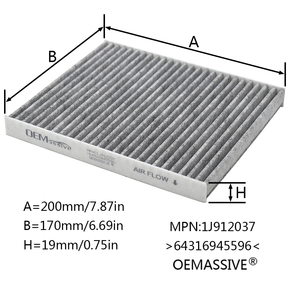 64316945596 64319194098 Car Activated Carbon Pollen Cabin Air Conditioning Filter A/C For BMW X5 X6 E70 E71 E72 F15 F16 F85 F86